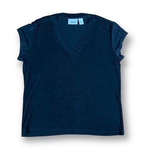 Chico's travelers short sleeve top black v-neck travel size 3 XL